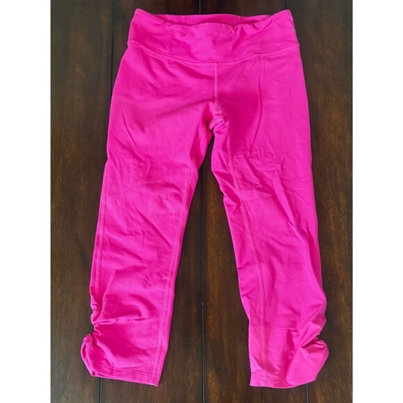 Pants - Coeur Triathlon Hot Pink Capri Run Tights Medium